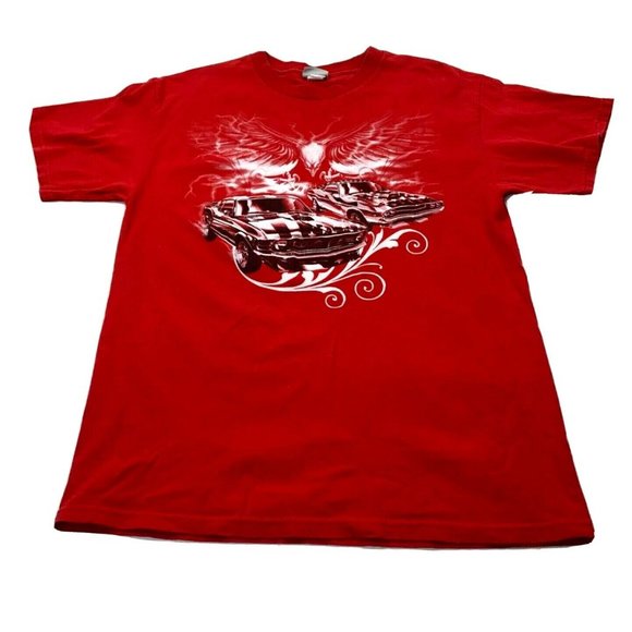 National Heritage Mustang Mens T Shirt Size Large - Picture 1 of 8